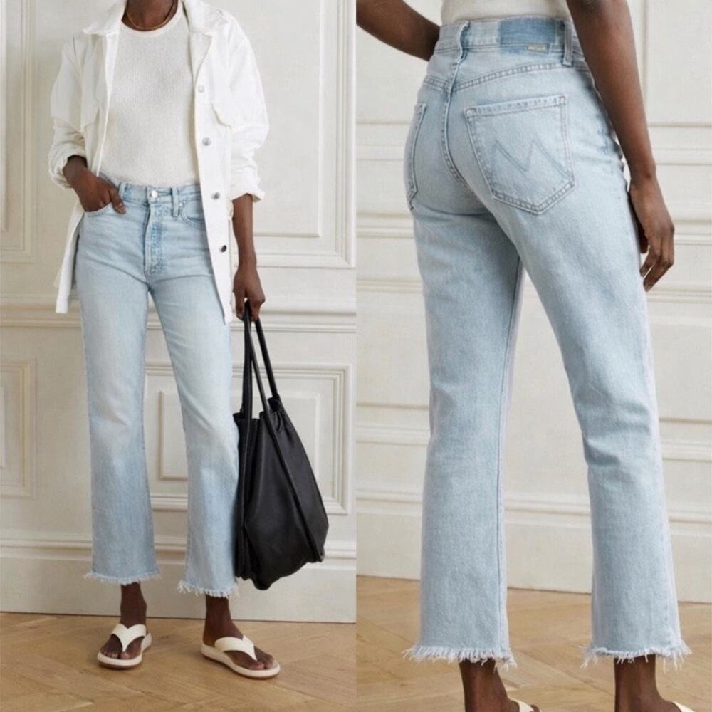 Mother The Tripper Ankle Ripe For The Squeeze Straight Leg Light Jeans Size 32